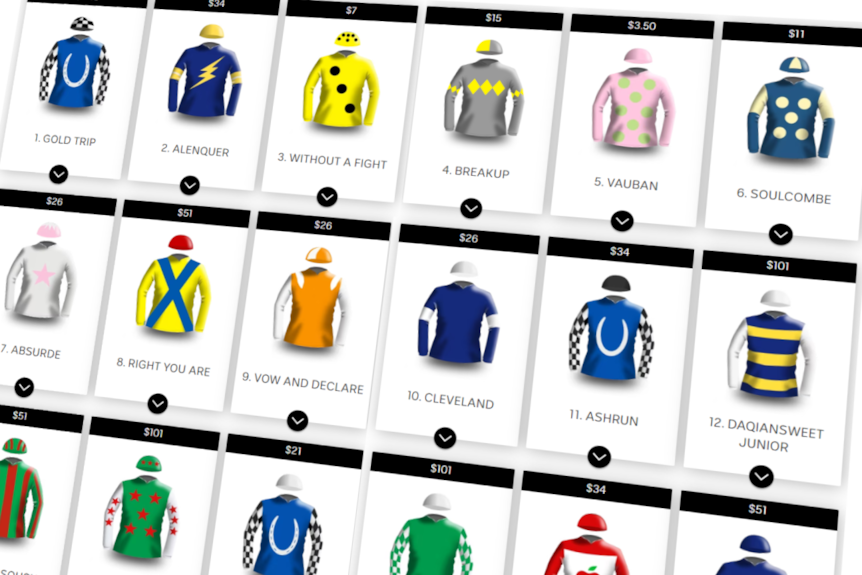 A graphic displaying a number of jockeys.