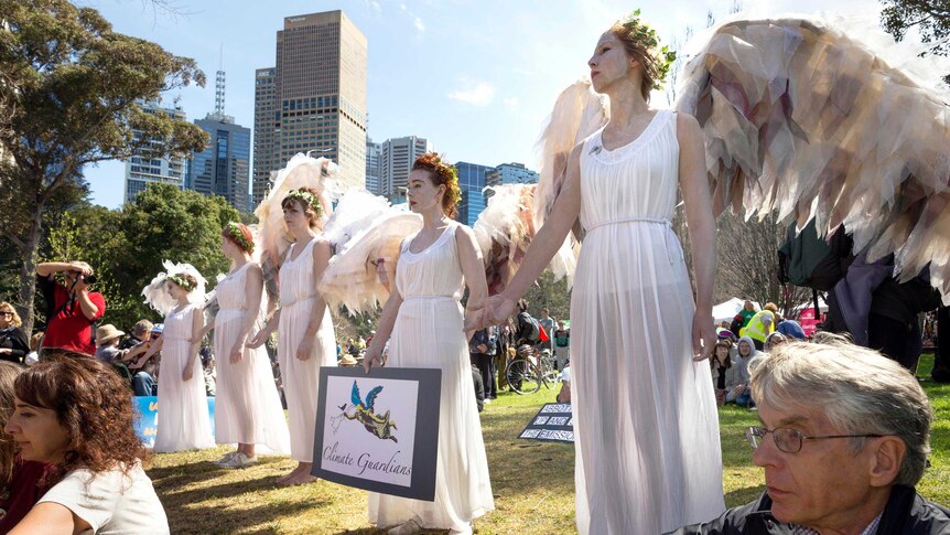 Angels at Melbourne rally