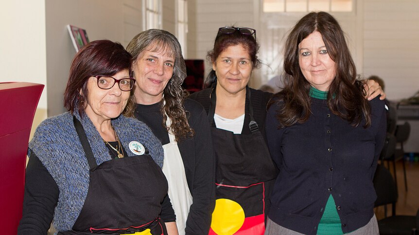 Murnong Mammas at their pop-up cafe, (left to right) mandy Fox, Debbie Dunolly, Sarah Ridgeway-Frost and Melinda Harper.