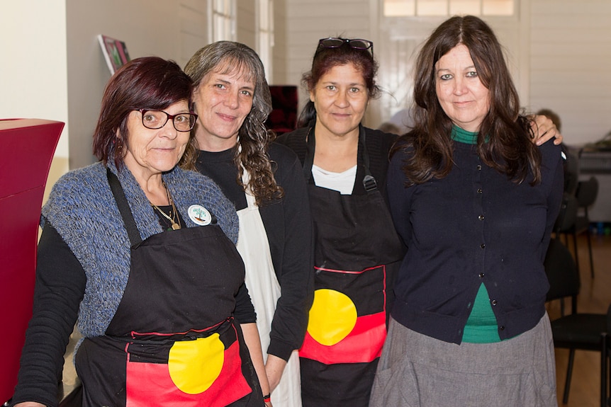 Murnong Mammas at their pop-up cafe, (left to right) mandy Fox, Debbie Dunolly, Sarah Ridgeway-Frost and Melinda Harper.