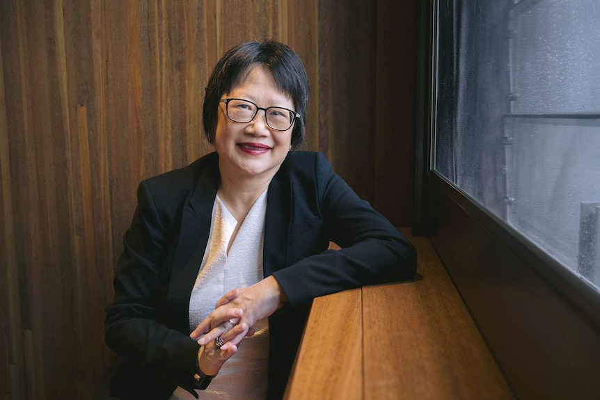 Professor Vicki Chen sits in an office at the University of Queensland in Brisbane.