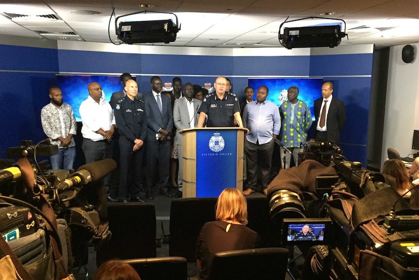 Victoria Police Chief Commissioner Graham Ashton with African community leaders