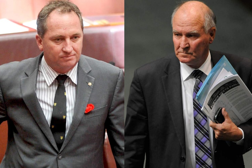 Barnaby Joyce and Tony Windsor