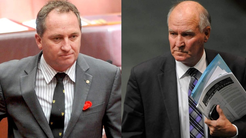 Barnaby Joyce and Tony Windsor