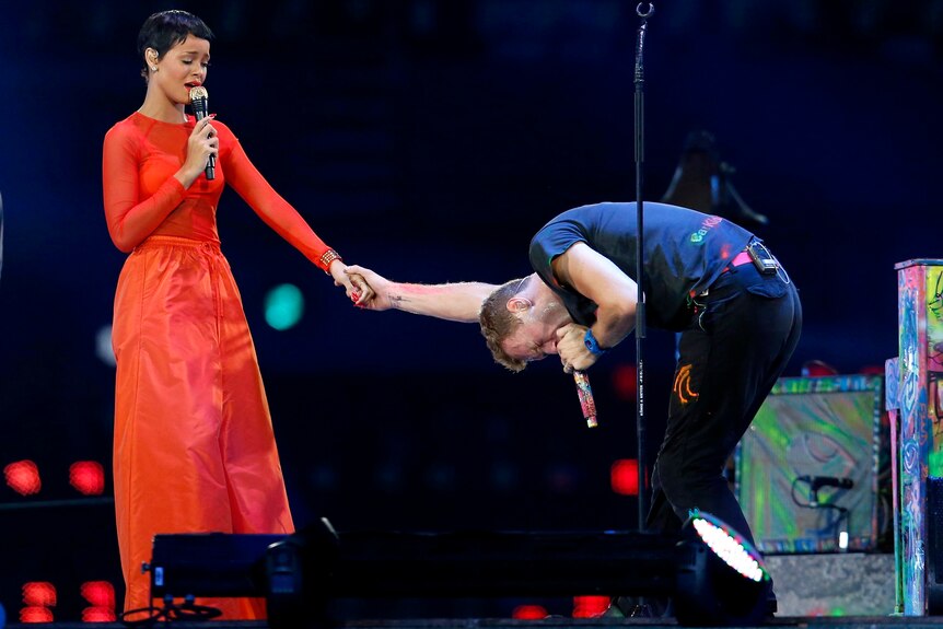 Highlight reel ... Quentin Hull singled out Rihanna and Chris Martin's closing ceremony performance.