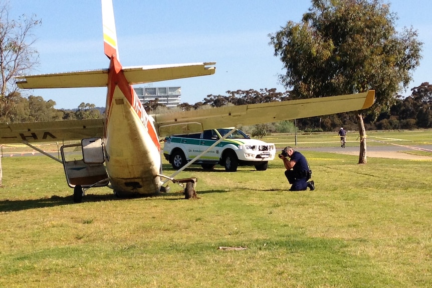 Crashed Cessna in Victoria Park