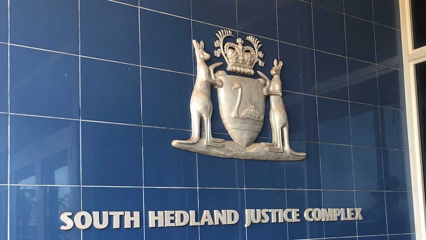 A photo of the signage at South Hedland Justice Complex