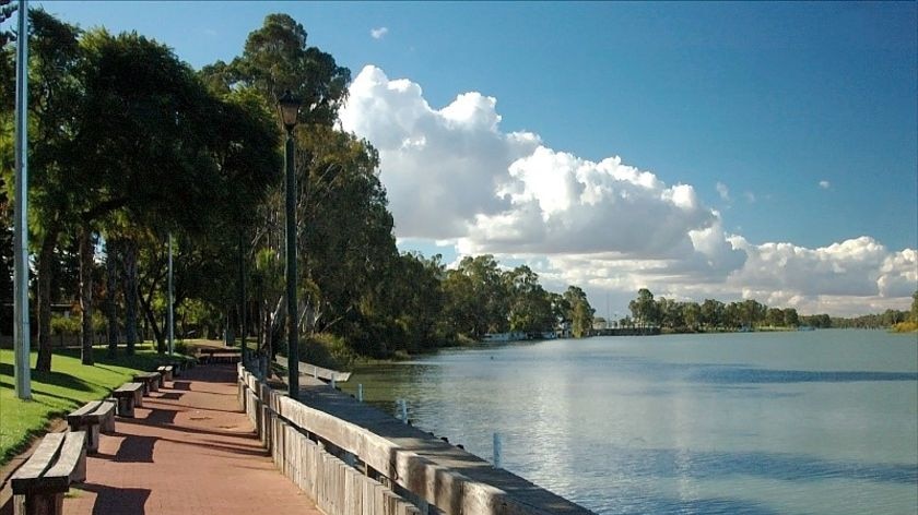 Town wharf on the River Murray at Renmark in SA