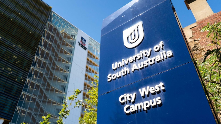 UniSA's City West campus with the University of Adelaide medical building.
