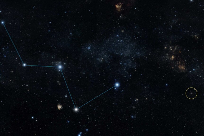A sky map shows the location of the star HD219134