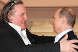 Gerard Depardieu and Vladimir Putin meet after Putin granted Depardieu Russian citizenship.