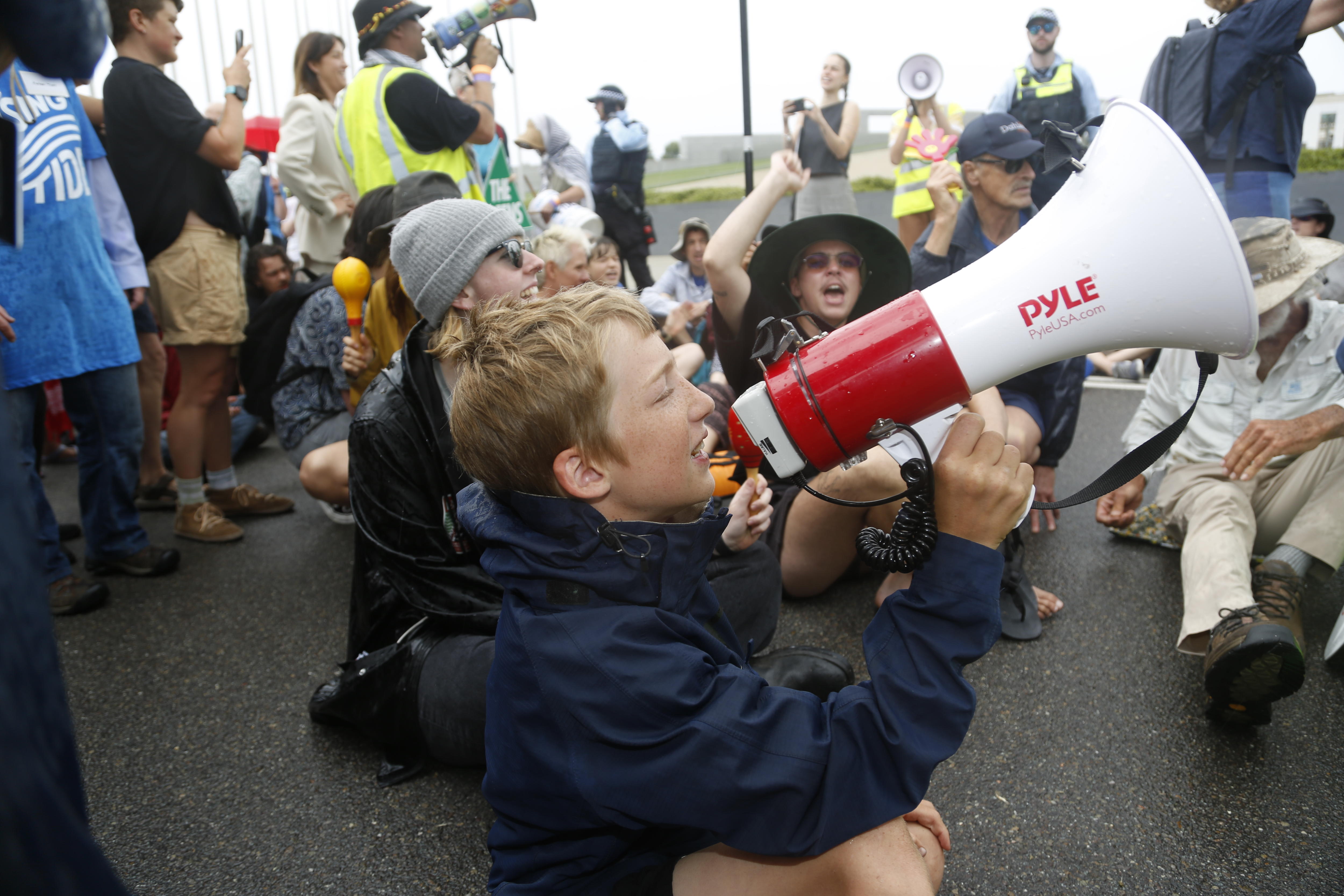 protest outside parliament house