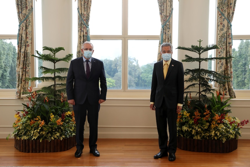 Prime Minister Scott Morrison meets with Singapore's Prime Minister Lee Hsien Loong