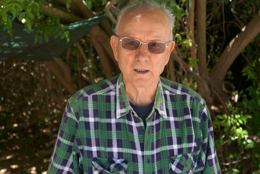 Coolbellup resident Rex Kilner stands for a photo outdoors.