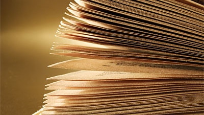 The pages of a book