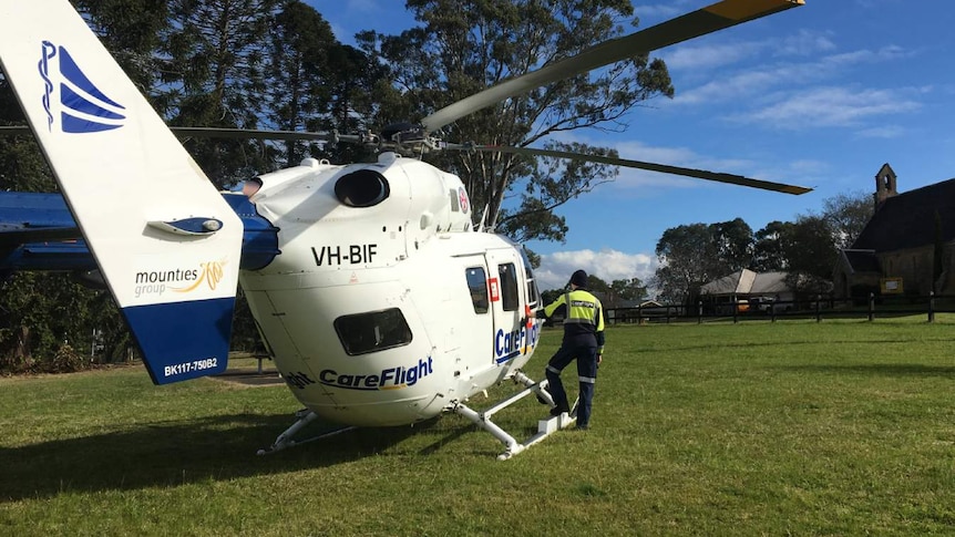 A careflight helicopter