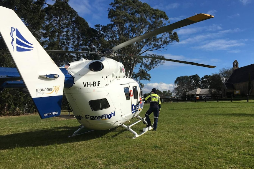 A careflight helicopter