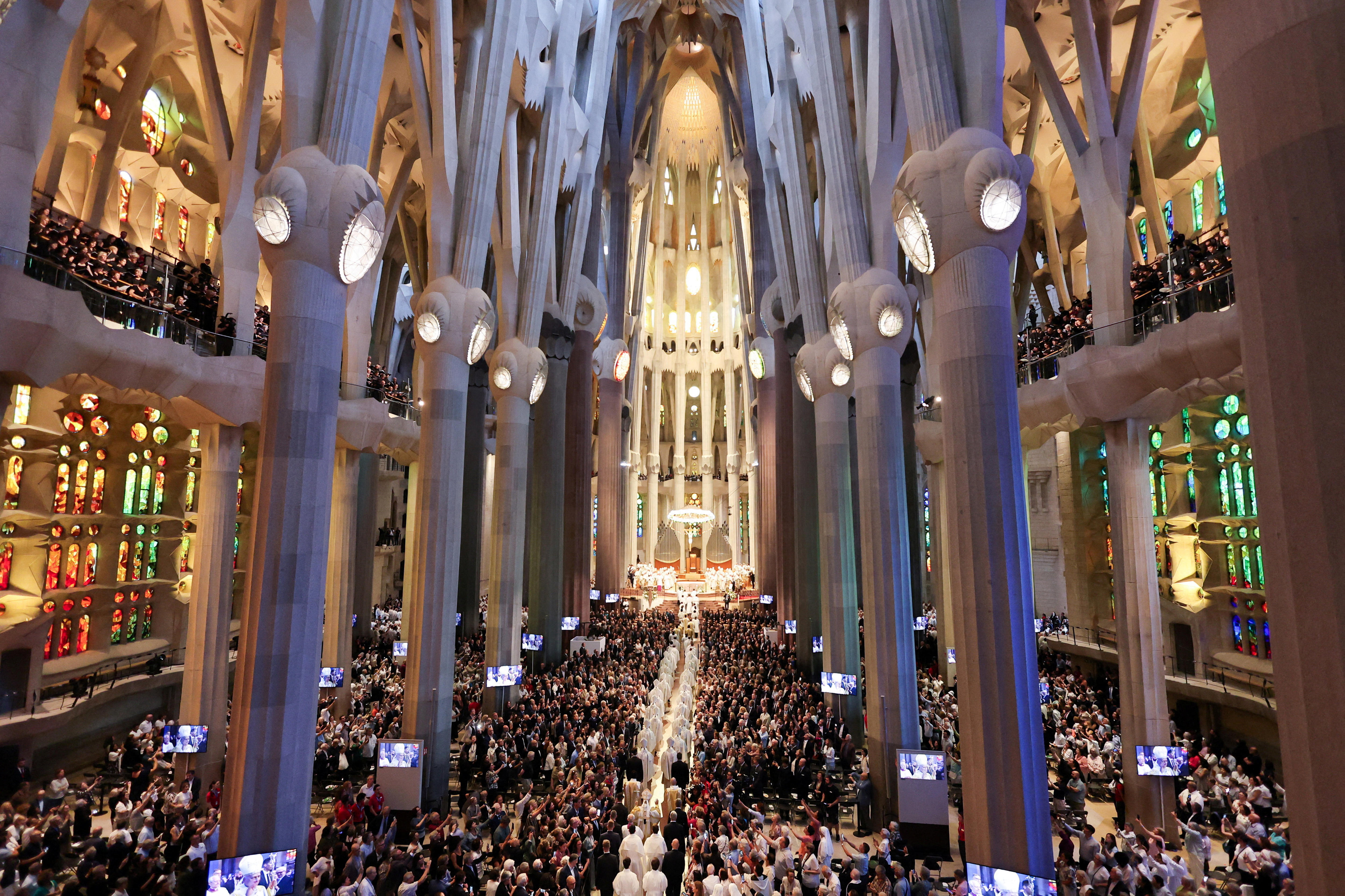 Pope Leo blesses Barcelona's Sagrada Familia as an 'architectural masterpiece'