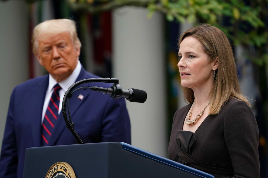 Judge Amy Coney Barrett and President Donald Trump