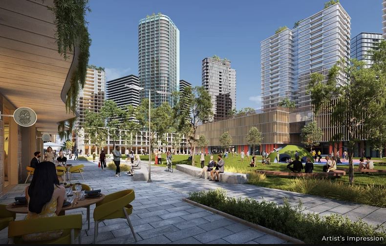 An artist impression of the moore point mini-city