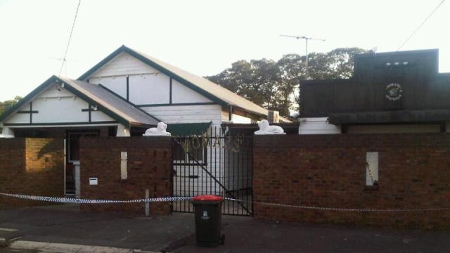 The Nomads clubhouse at Islington, the target of an arson attack on November 16, 2011.