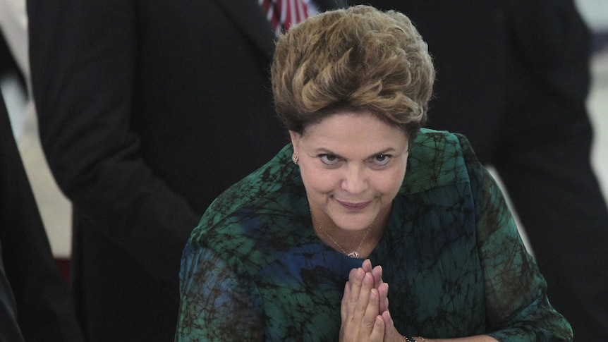 Brazil's President's Dilma Rousseff attends a ceremony commemorating World Environment Day.