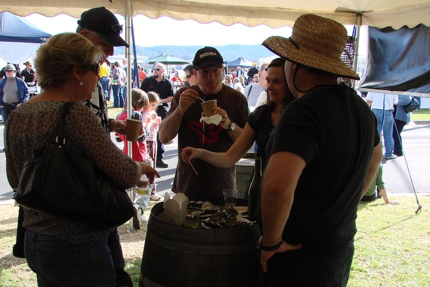 Oyster festival patrons, Narooma NSW