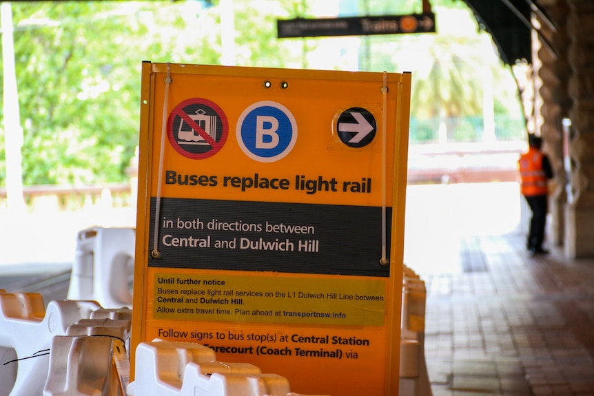 a sign outside a railway station