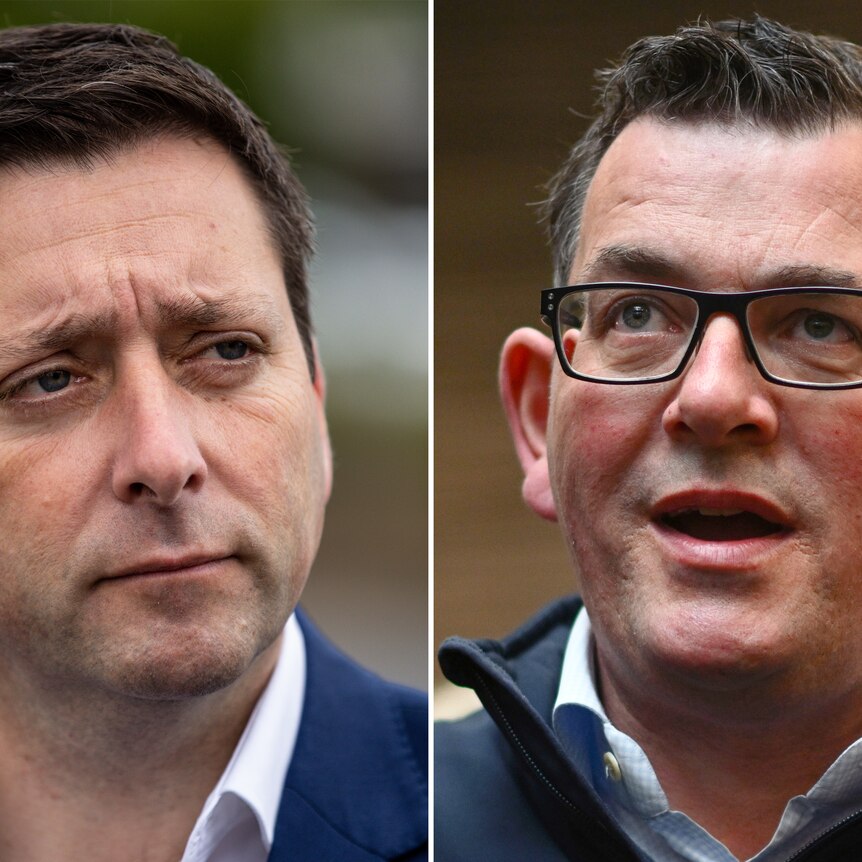 A composite image of Matthew Guy and Daniel Andrews.