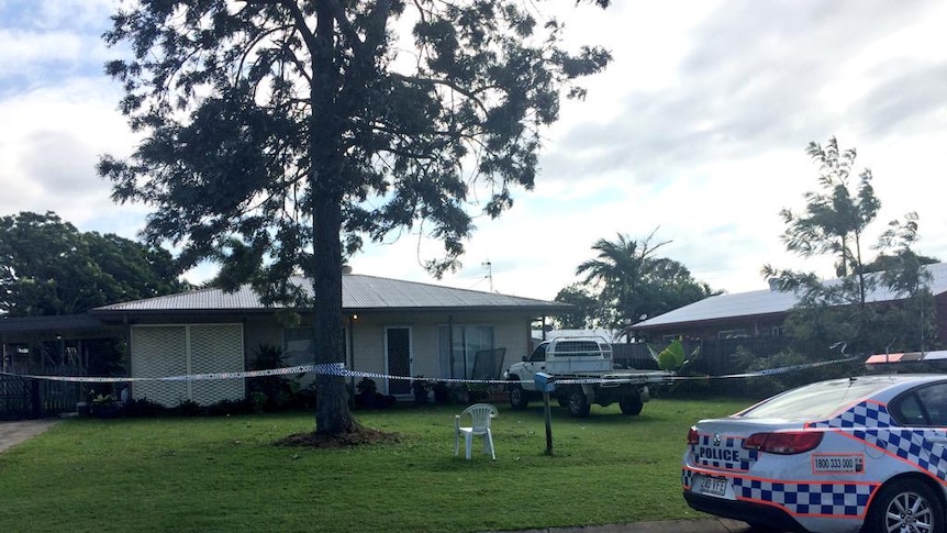 Queensland Police set up a crime scene at an Ellul Court house in Beaconsfield