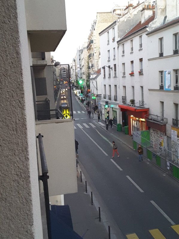 The view from the Paris hotel Les Gordon is staying at. It is less than a kilometre from the Bataclan concert hall.