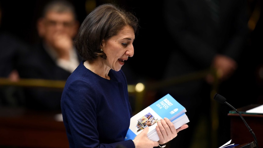 Gladys Berejiklian delivers a speech in Parliament