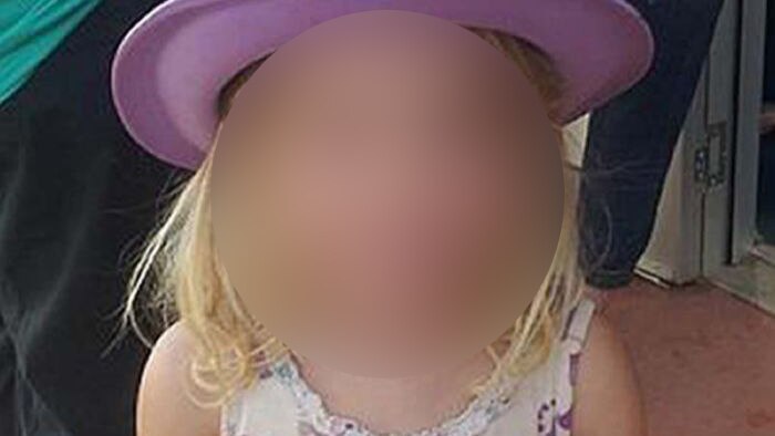 Blurred image of 3-year-old girl.