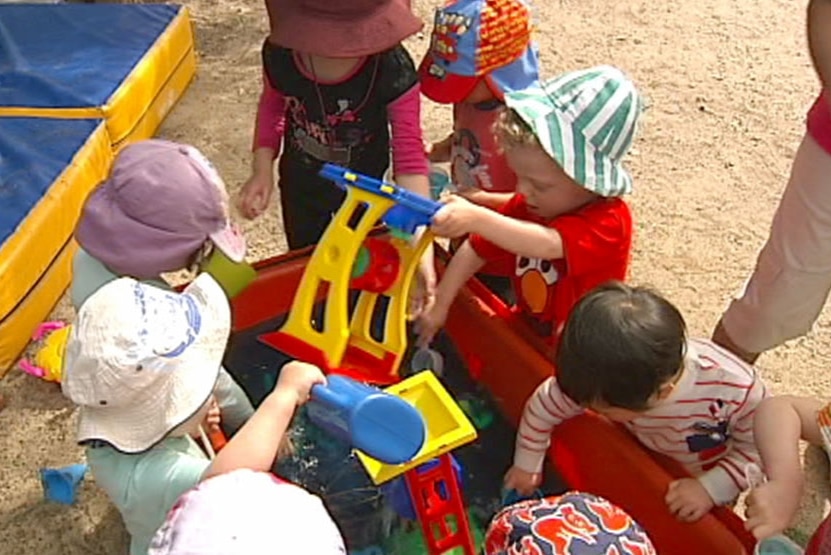 Children playing at a childcare centre.