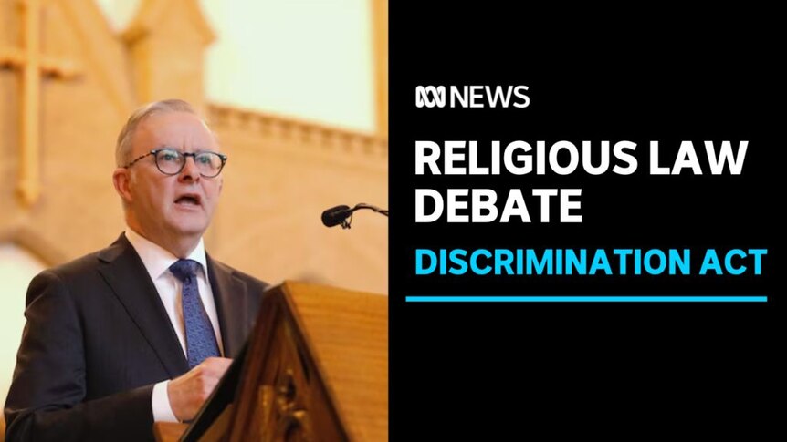 Religious Law Debate, Discrimination Act: Anthony Albanese speaks from a church pulpit.