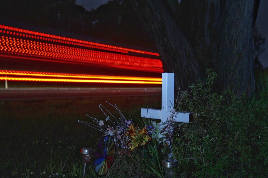 A road side memorial in regional Western Australia