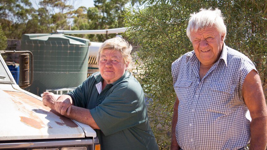 Jane and Philip Budich on their property