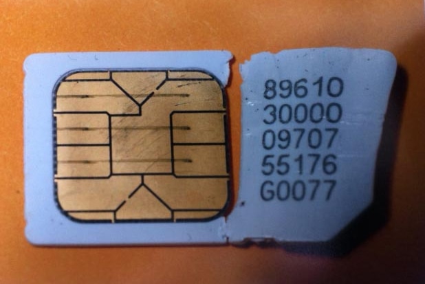 Jill Meagher's mobile phone SIM card