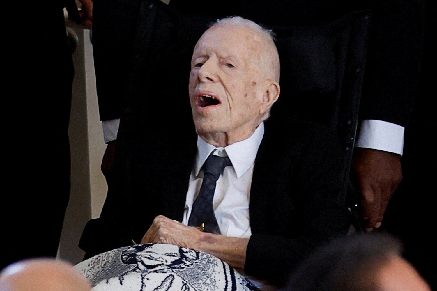 Jimmy Carter, 99, makes rare public appearance at his wife Rosalynn’s