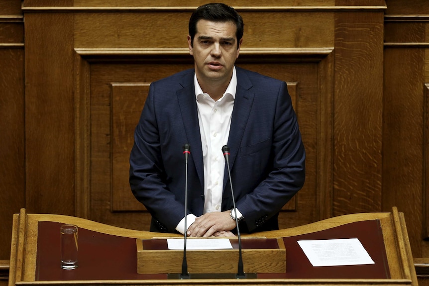 Alexis Tsipras addresses parliament on bailout