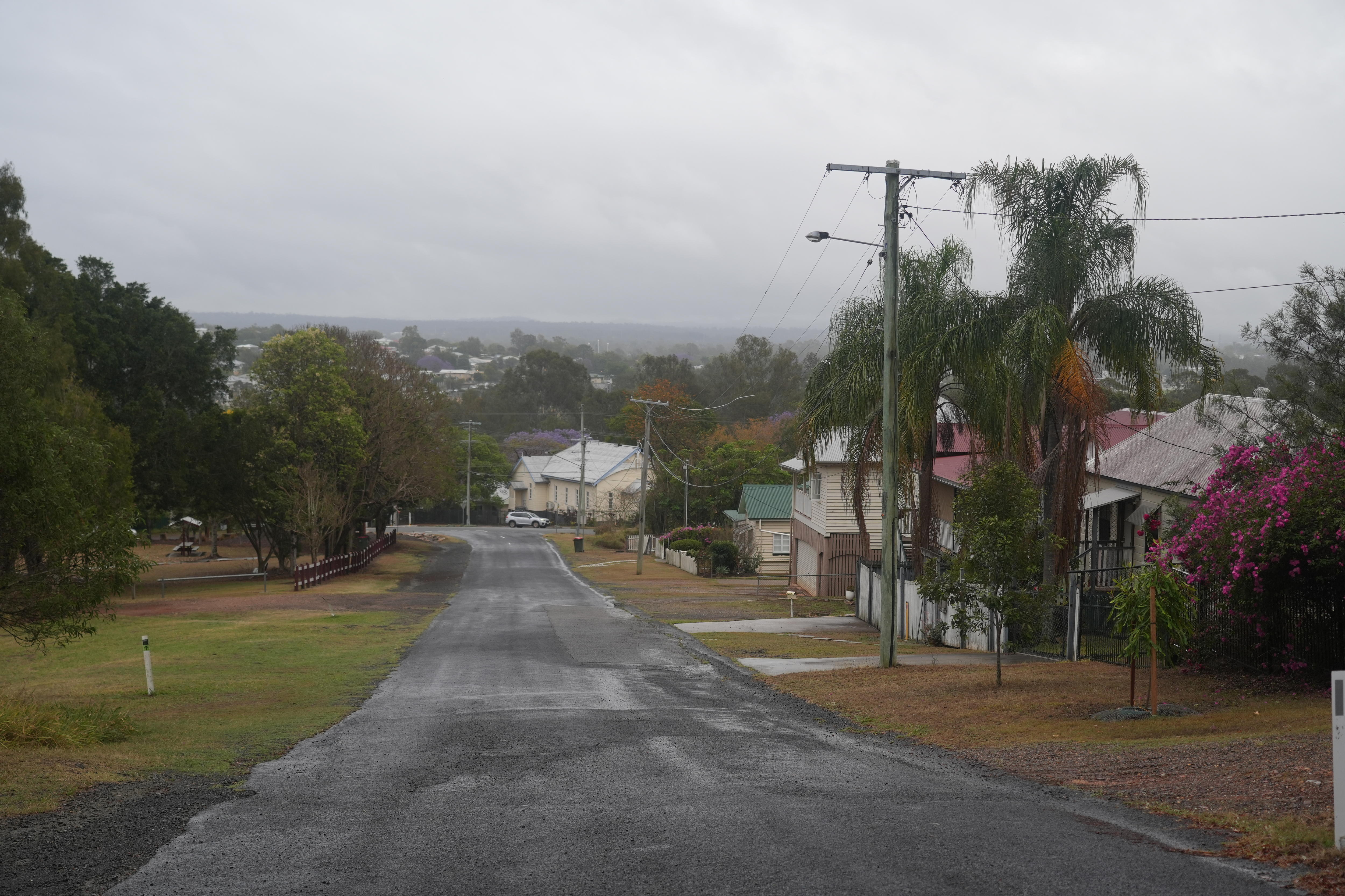 a suburban street fronting onto a reserve