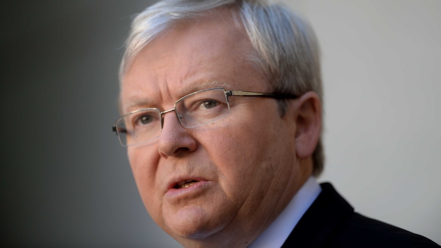 Prime Minister Kevin Rudd addresses the unfolding crisis in Syria