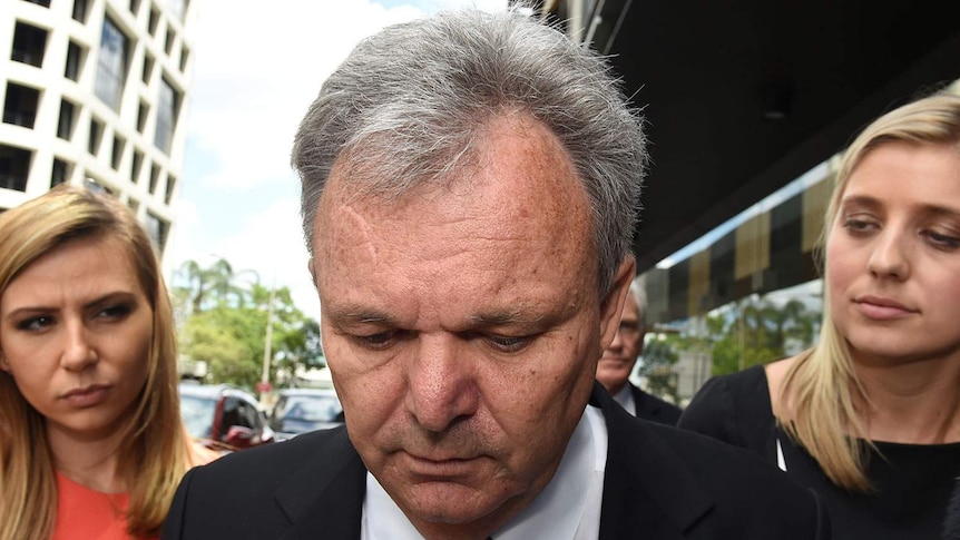 Peter Foster spoke briefly to waiting media outside the Federal Court in Brisbane.