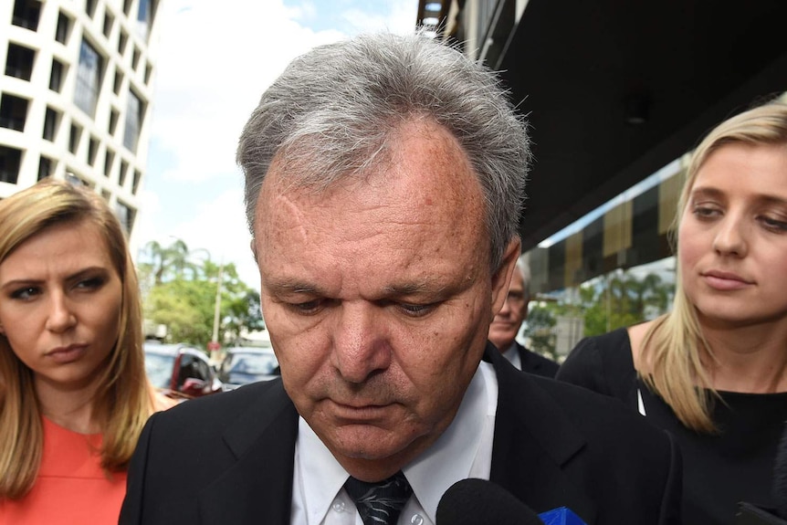 Peter Foster spoke briefly to waiting media outside the Federal Court in Brisbane.