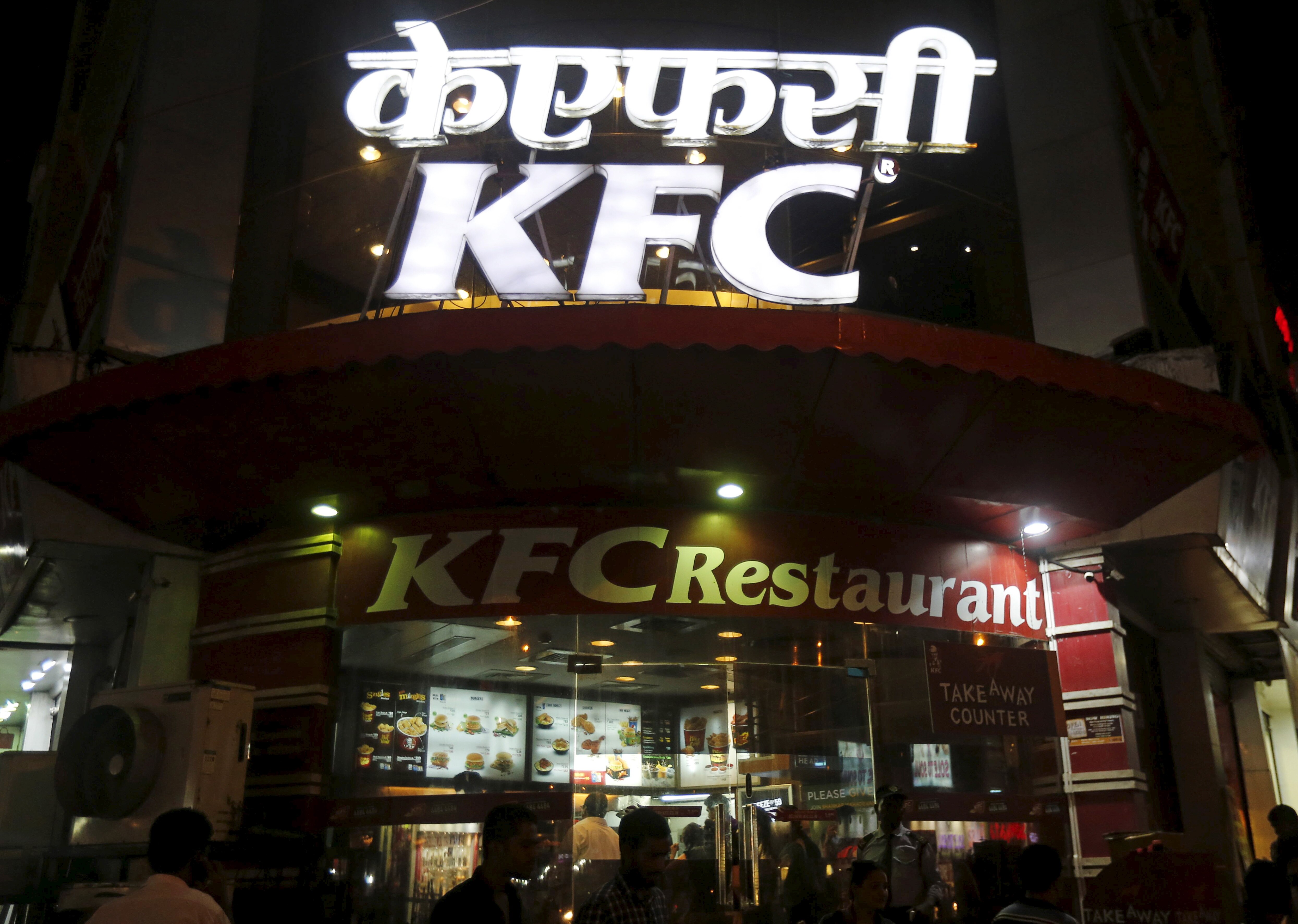A Kentucky Fried Chicken (KFC) restaurant is pictured at a market in Mumbai, India.