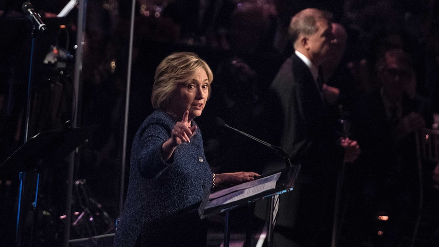 Hillary Clinton speaks during a LGBT for Hillary Gala in New York