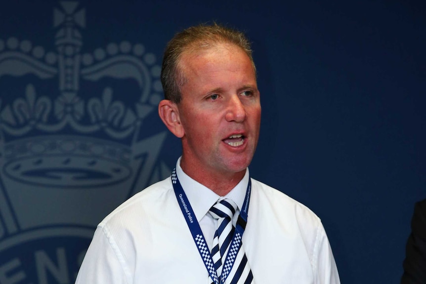 Ian Leavers speaks at the lectern