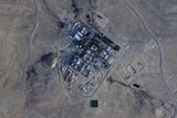 A satellite image of a facility in the desert 