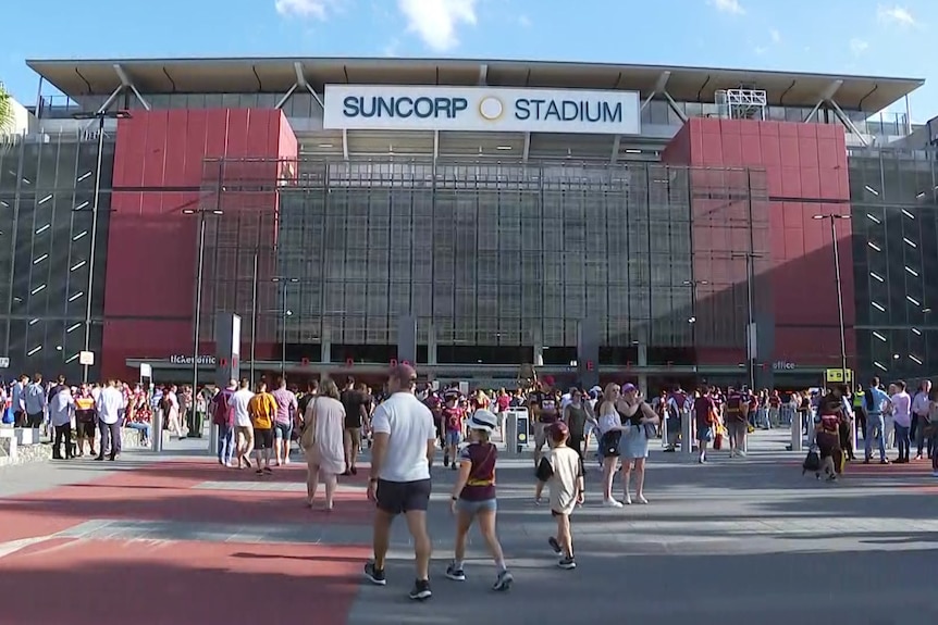 Broncos crowd Suncorp Stadium Saturday March 27 2021