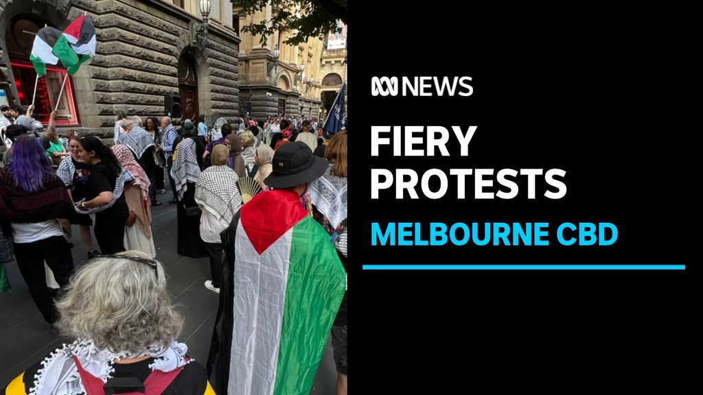 Fiery Protests, Melbourne CBD: Pro-Palestinian protesters in Melbourne